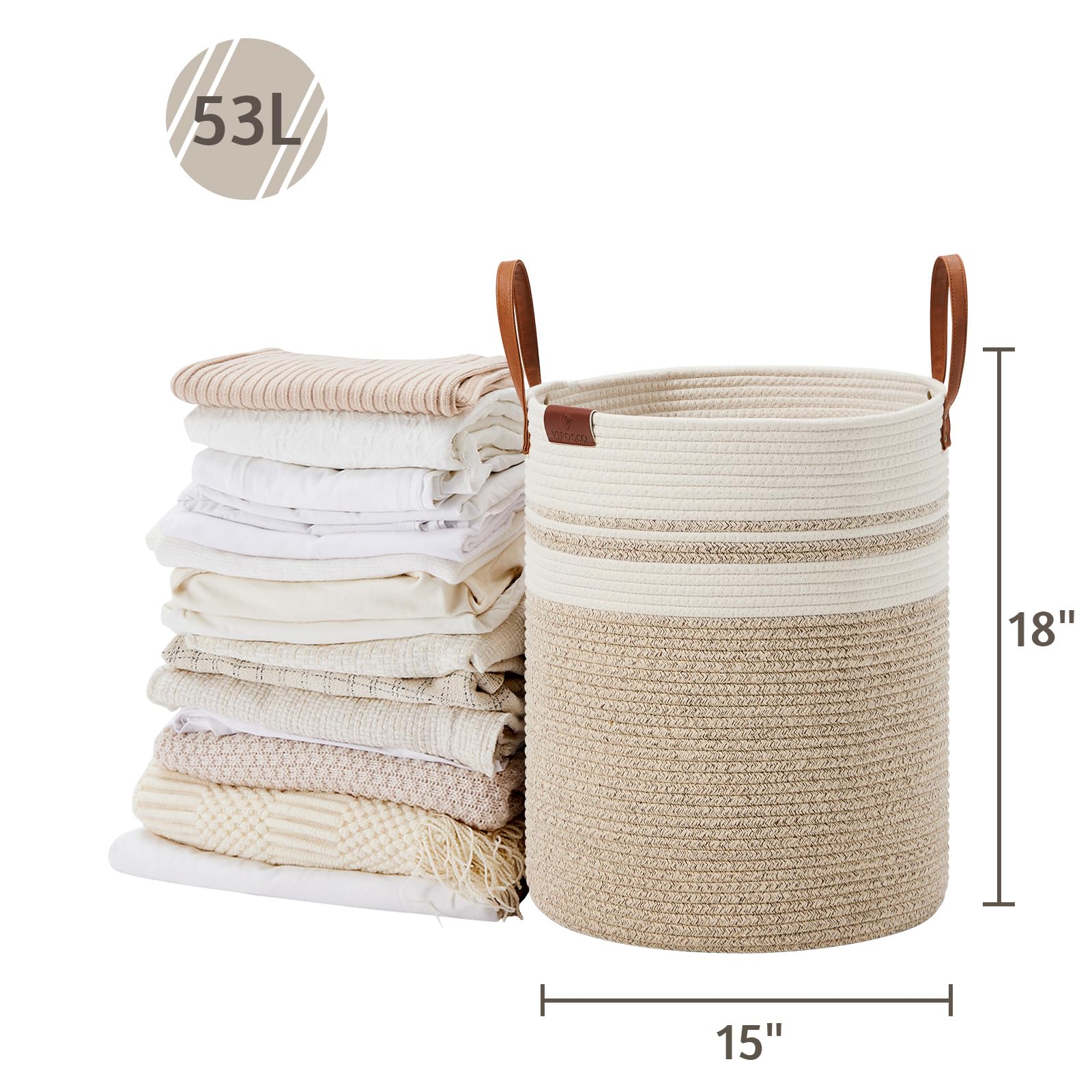 VIPOSCO tall hamper perfect for toy storage in kids' rooms.