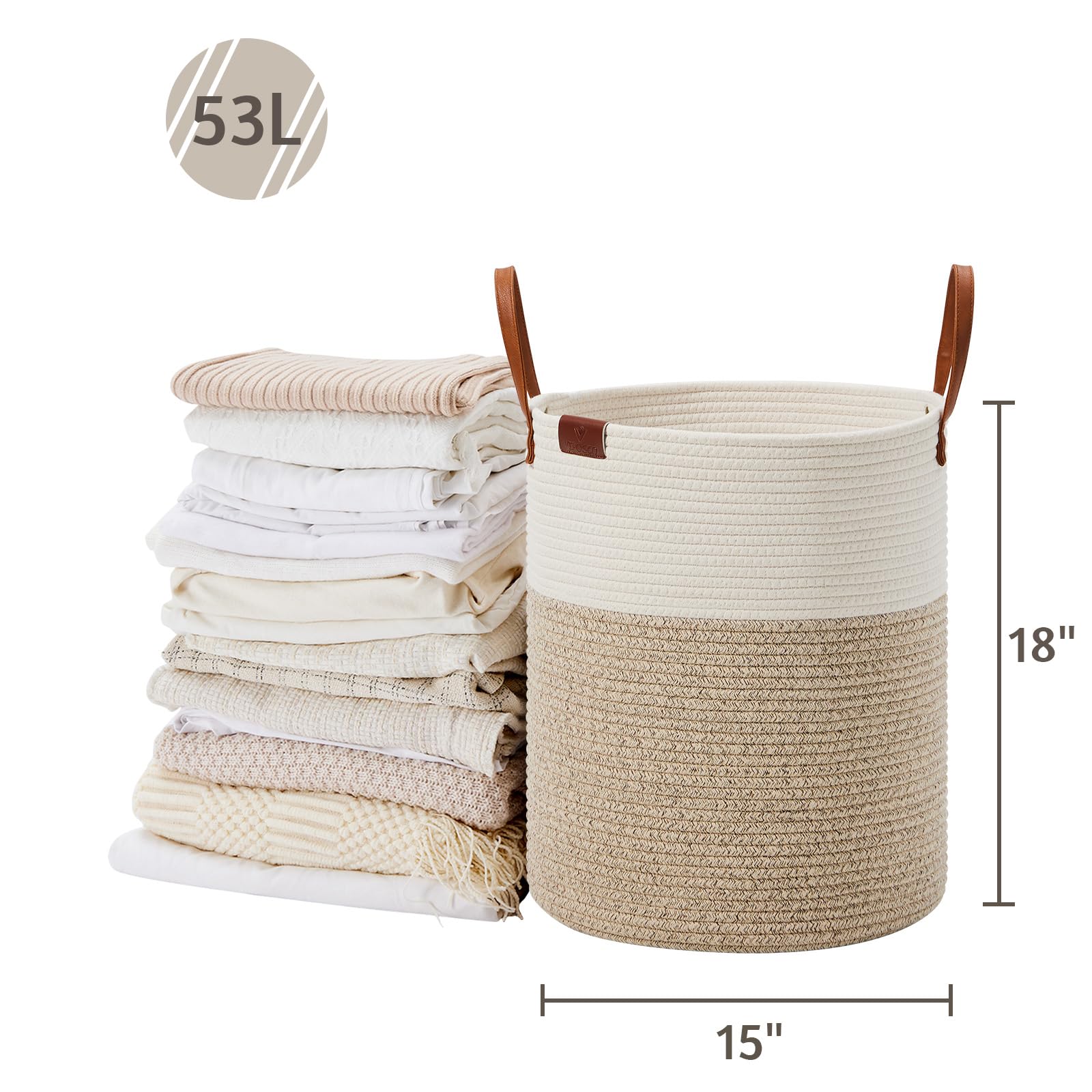 VIPOSCO basket in bathroom with towels for tidy space