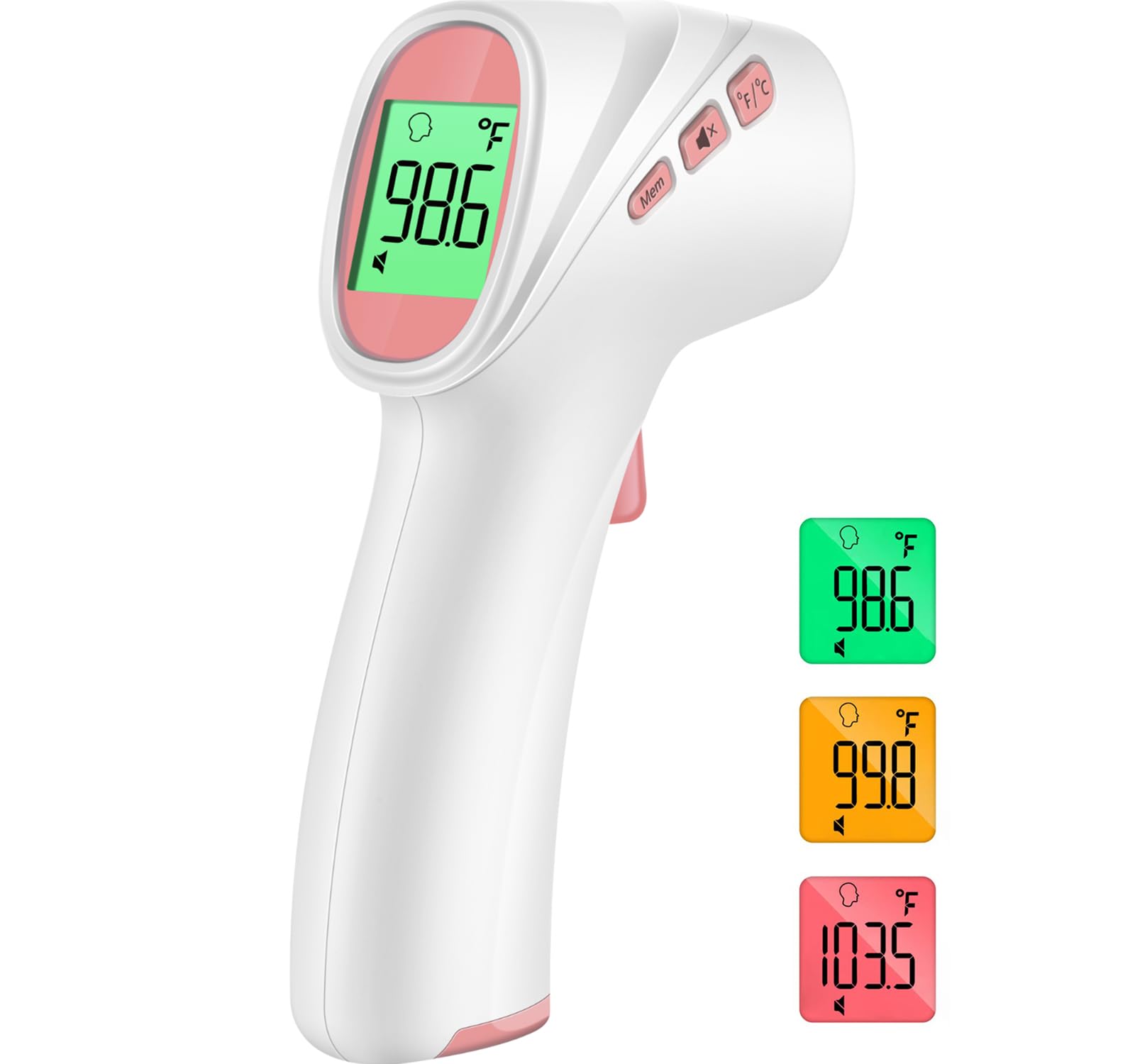 Viproud forehead thermometer no-contact display for quick, hygienic readings.