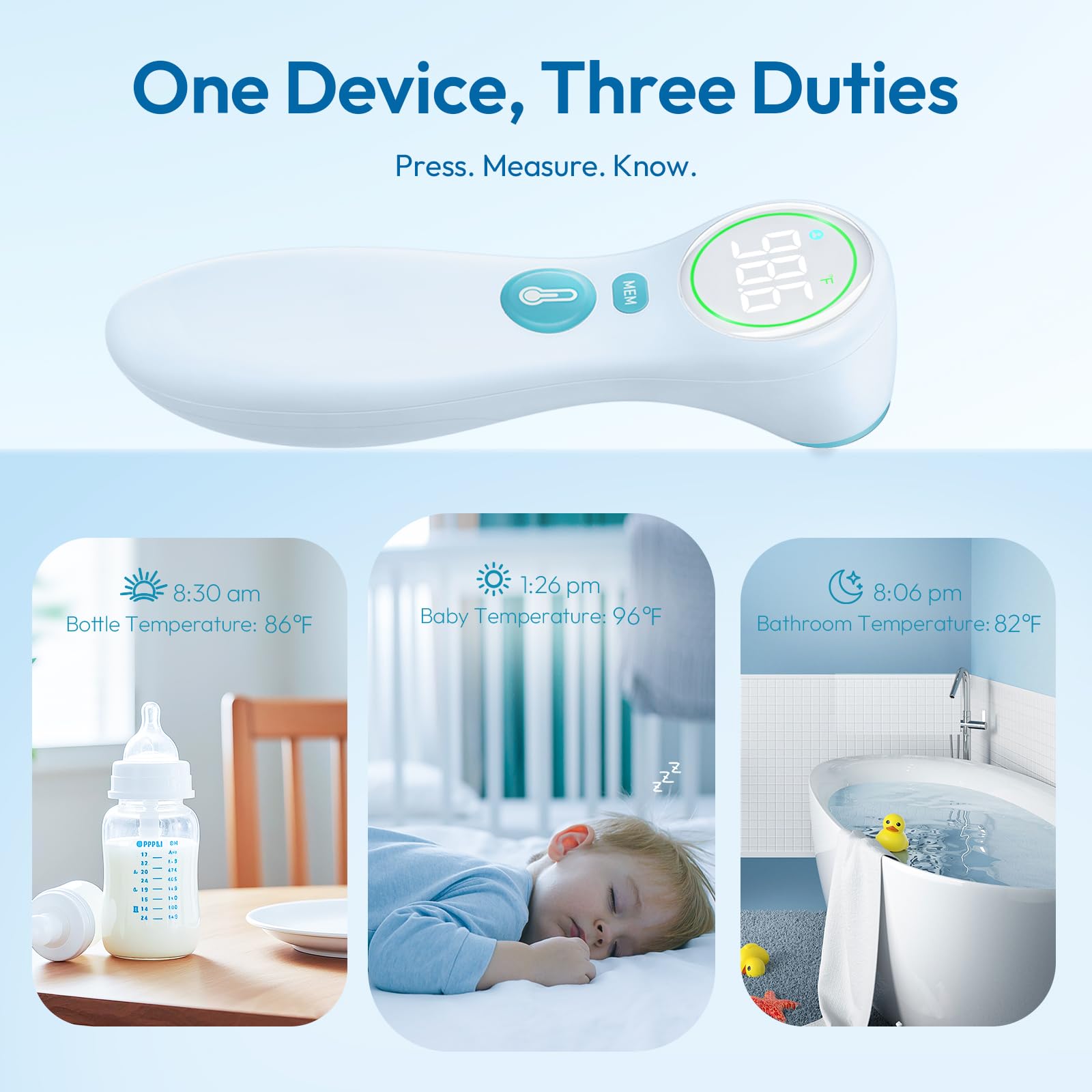 Viproud Silent Mode enables measurements at night without waking a child.
