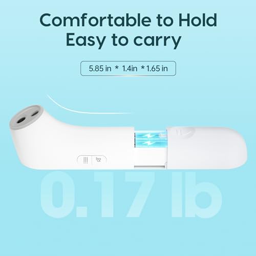Viproud thermometer forehead and room object modes support versatile use.