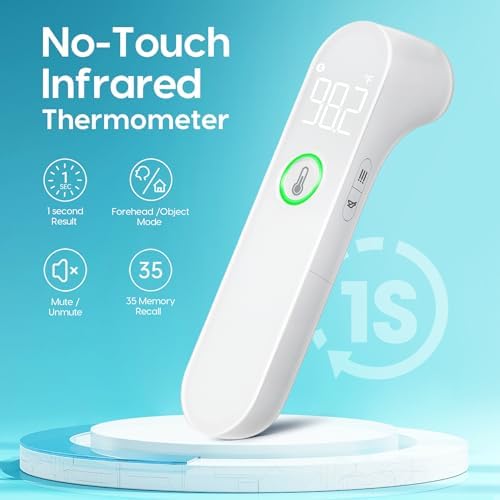 Viproud thermometer object and room mode reads temperatures of surfaces and spaces.