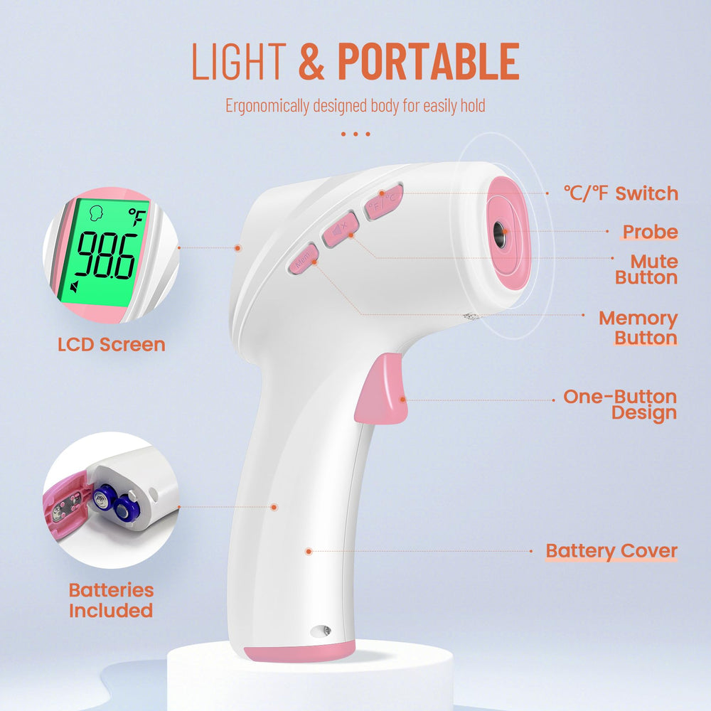 Viproud thermometer uses a single button for simple operation.