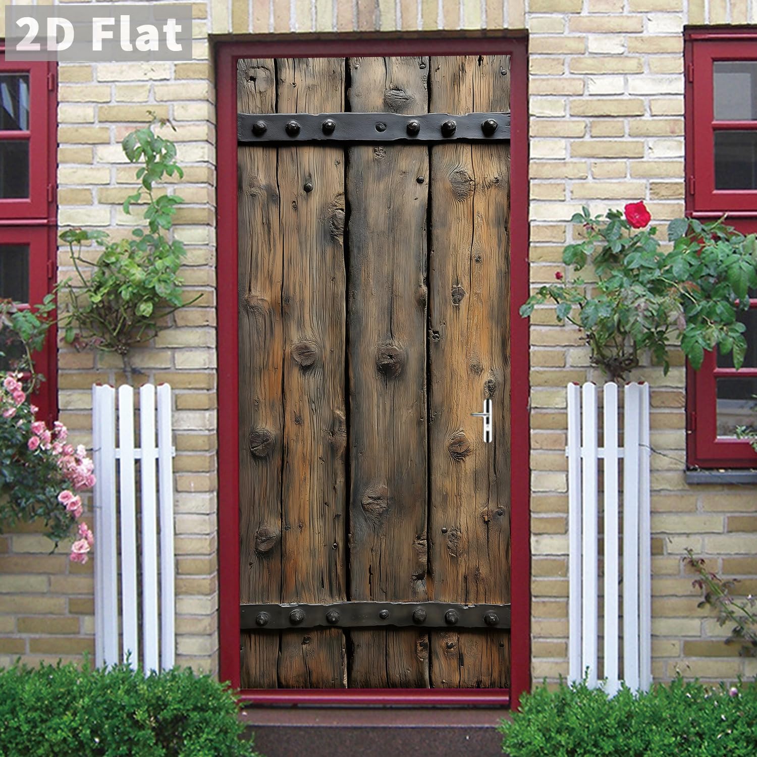 VIRANDA peel and stick door mural enables DIY wall art design