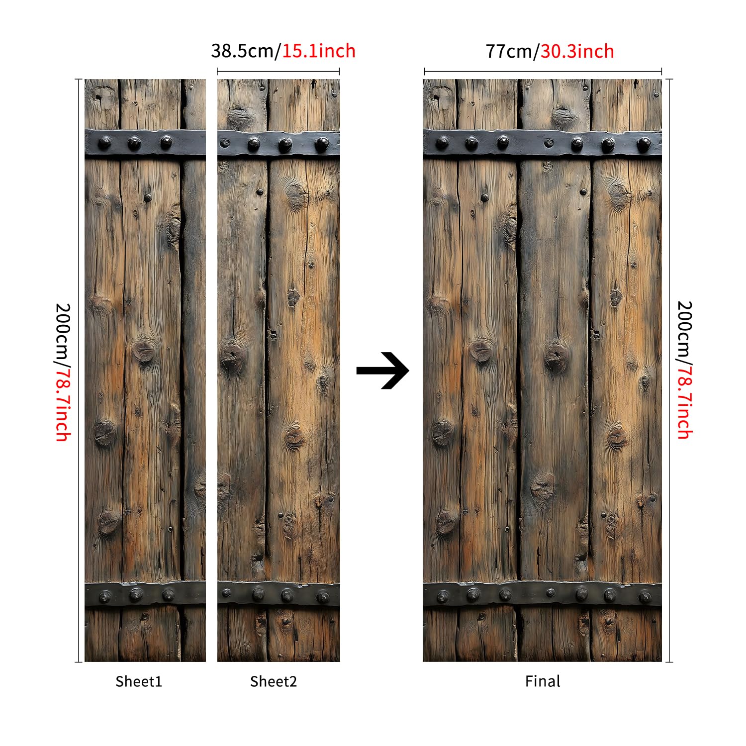 VIRANDA removable door sticker leaves no residue or damage