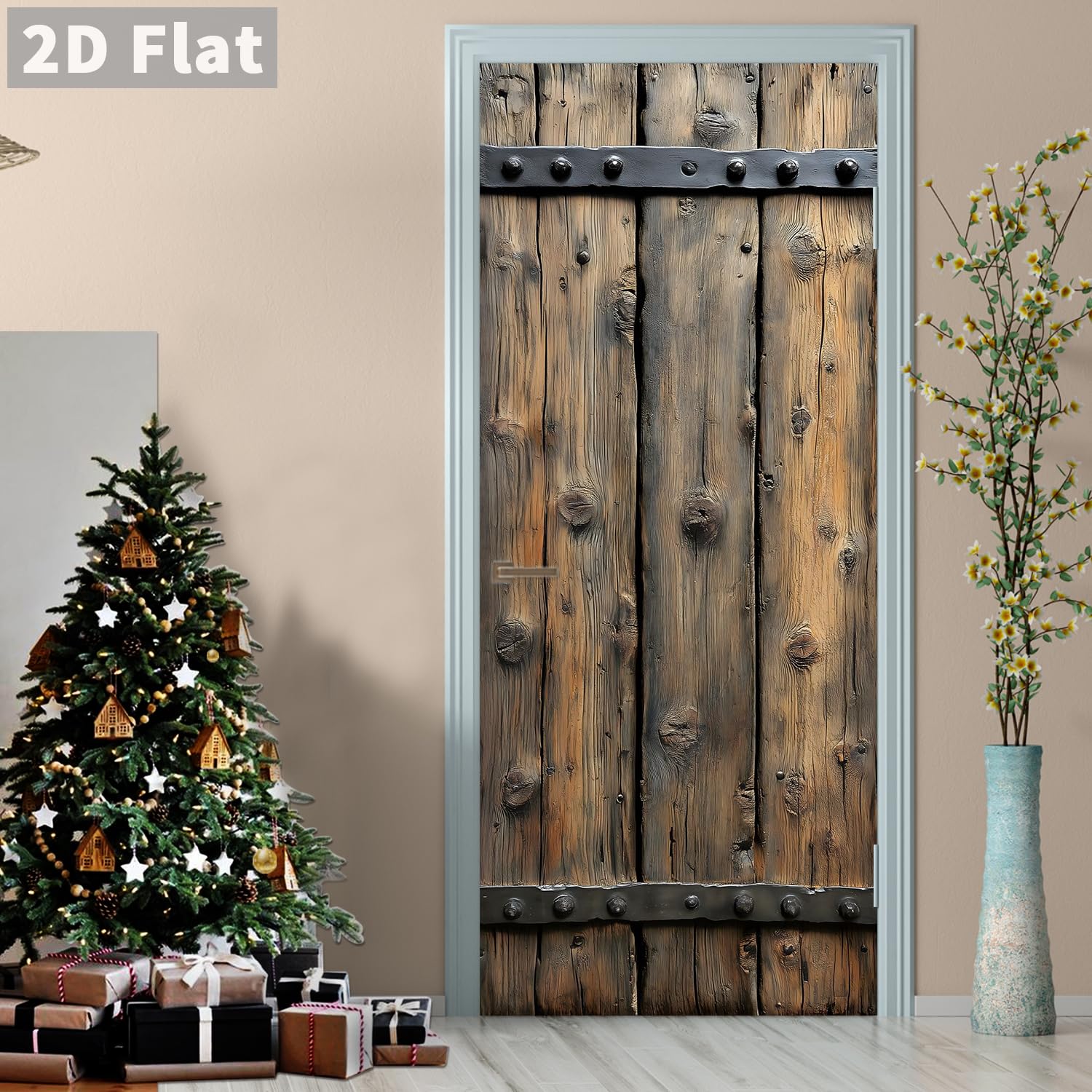 VIRANDA waterproof PVC door sticker for living room durability