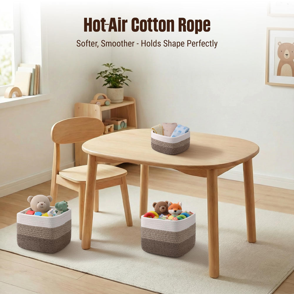 VIRETH HAUS neutral cream bin complements various decor styles