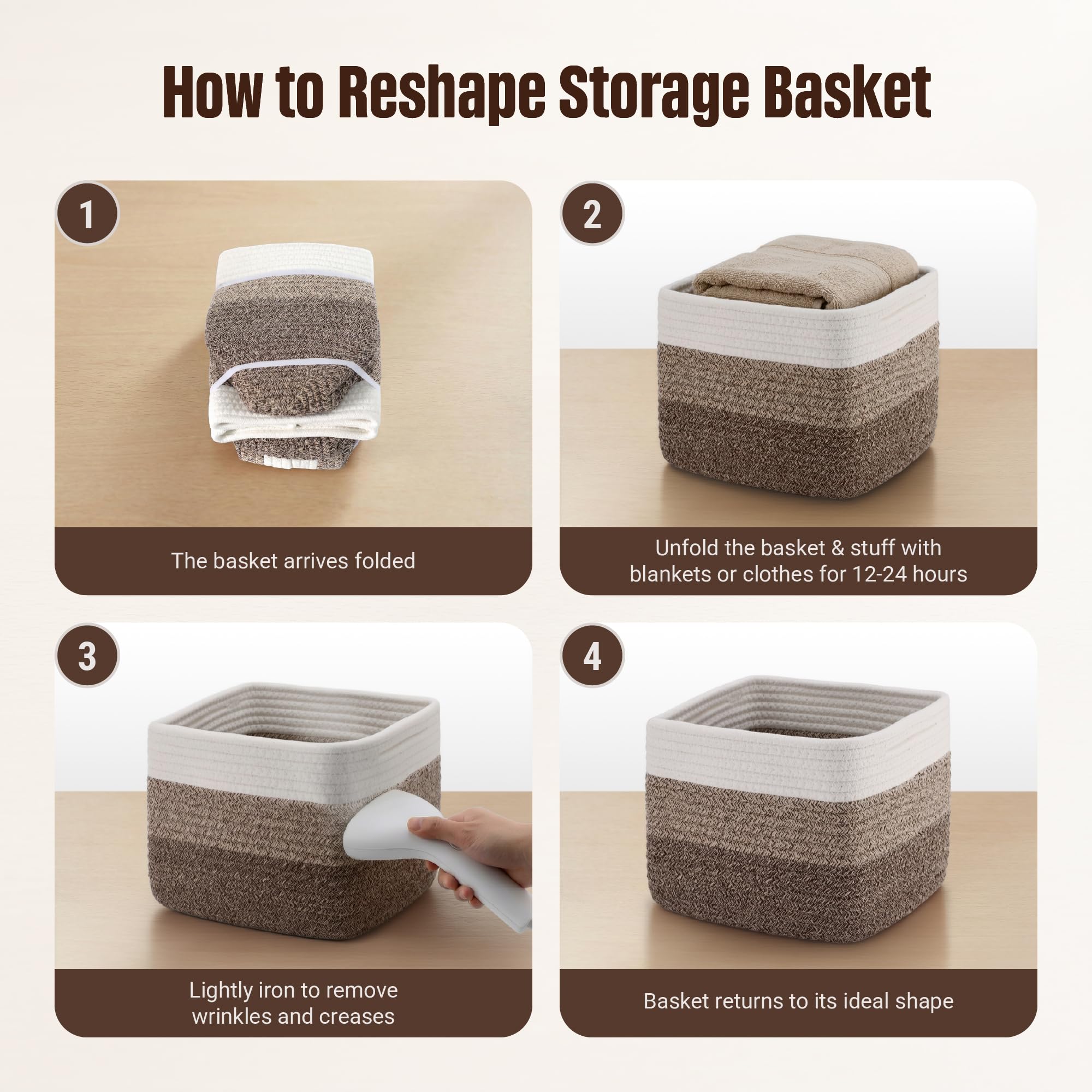 VIRETH HAUS woven rope storage adds decorative organization