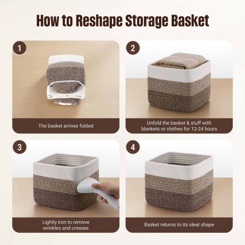 VIRETH HAUS woven rope storage adds decorative organization