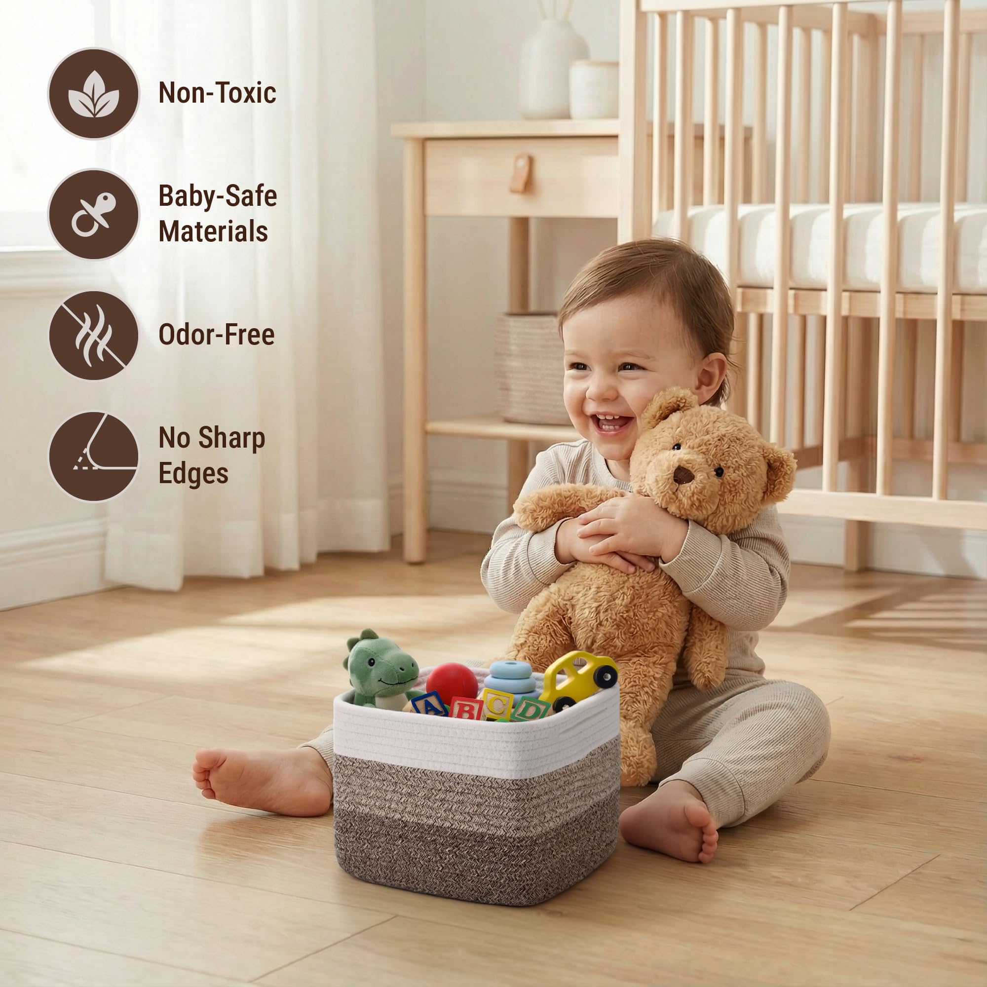 VIRETH HAUS nursery changing table storage with soft touch material