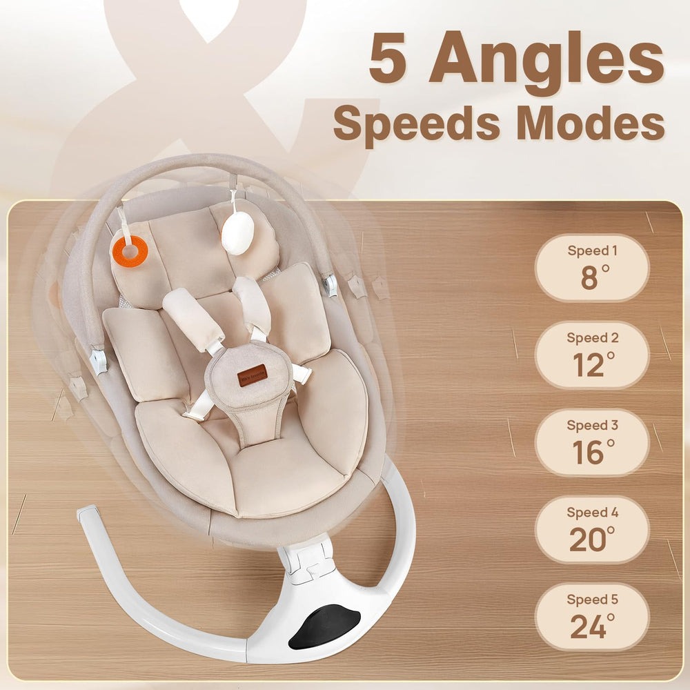 Viriwebaby swing with Bluetooth music for personalized lullabies
