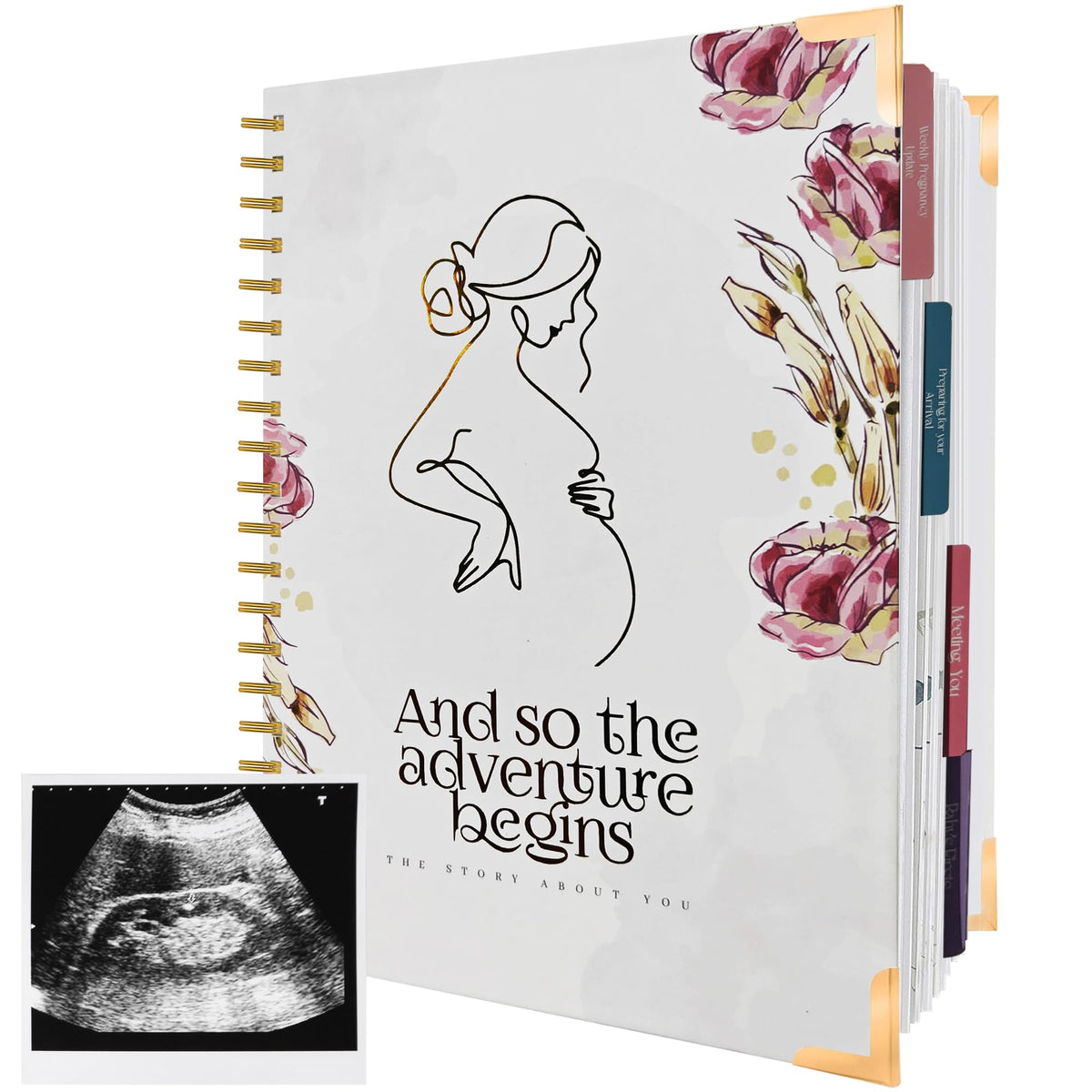 Virproj Baby Memory Book cover with premium hardcover and gold foil for timeless keepsakes.