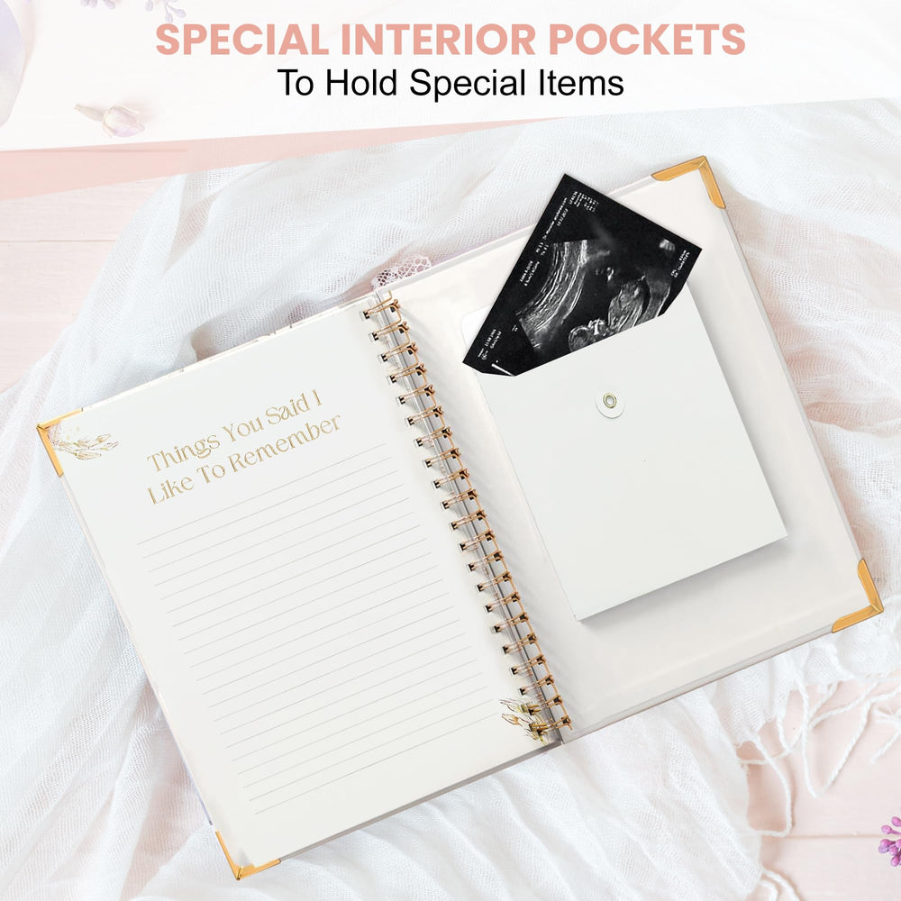Virproj memory book photo album spots with blank pages for first moments.