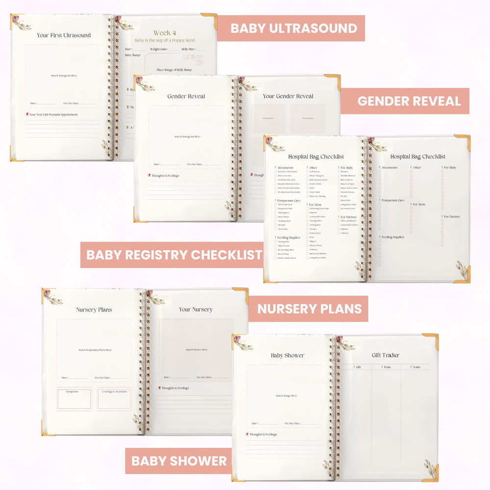 Virproj weekly update layout helps record pregnancy progress and growth.