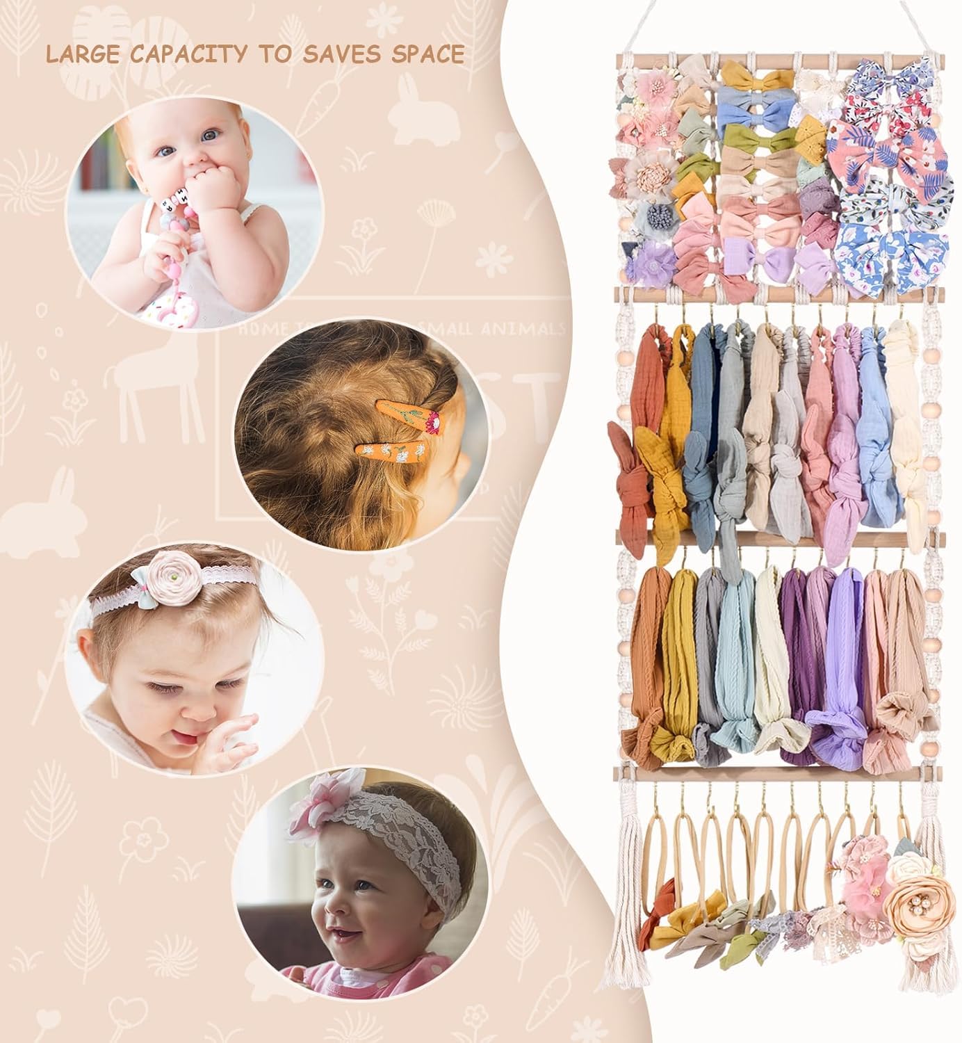 VISATOR bow organizer with six ropes provides easy bow selection for daily outfits