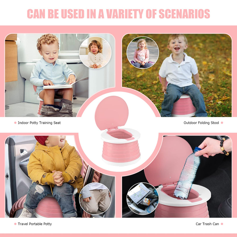 Visator potty bag system pink aids clean, hygienic disposal.