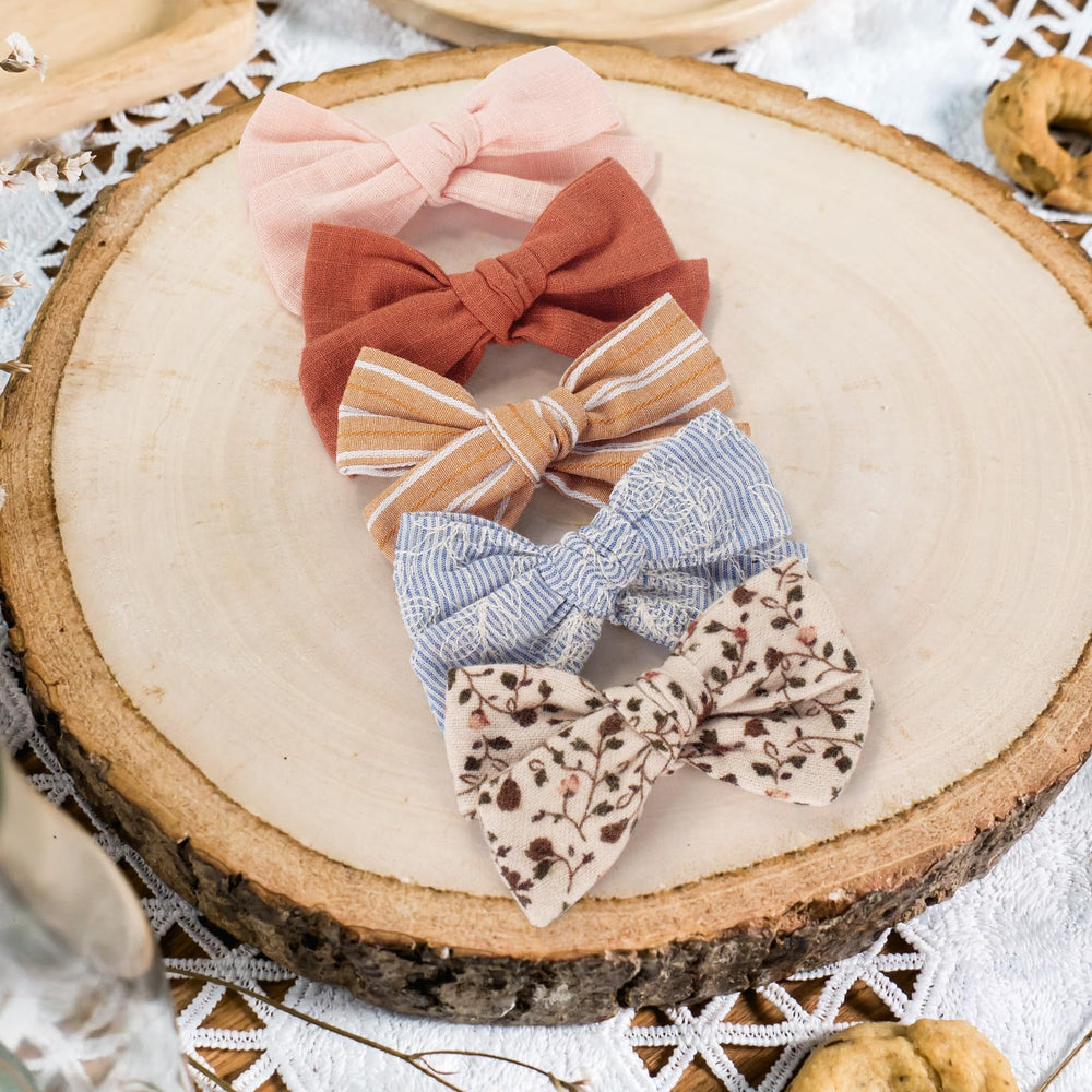 VISBL blue floral bow headband adds charm for toddlers and daily outfits