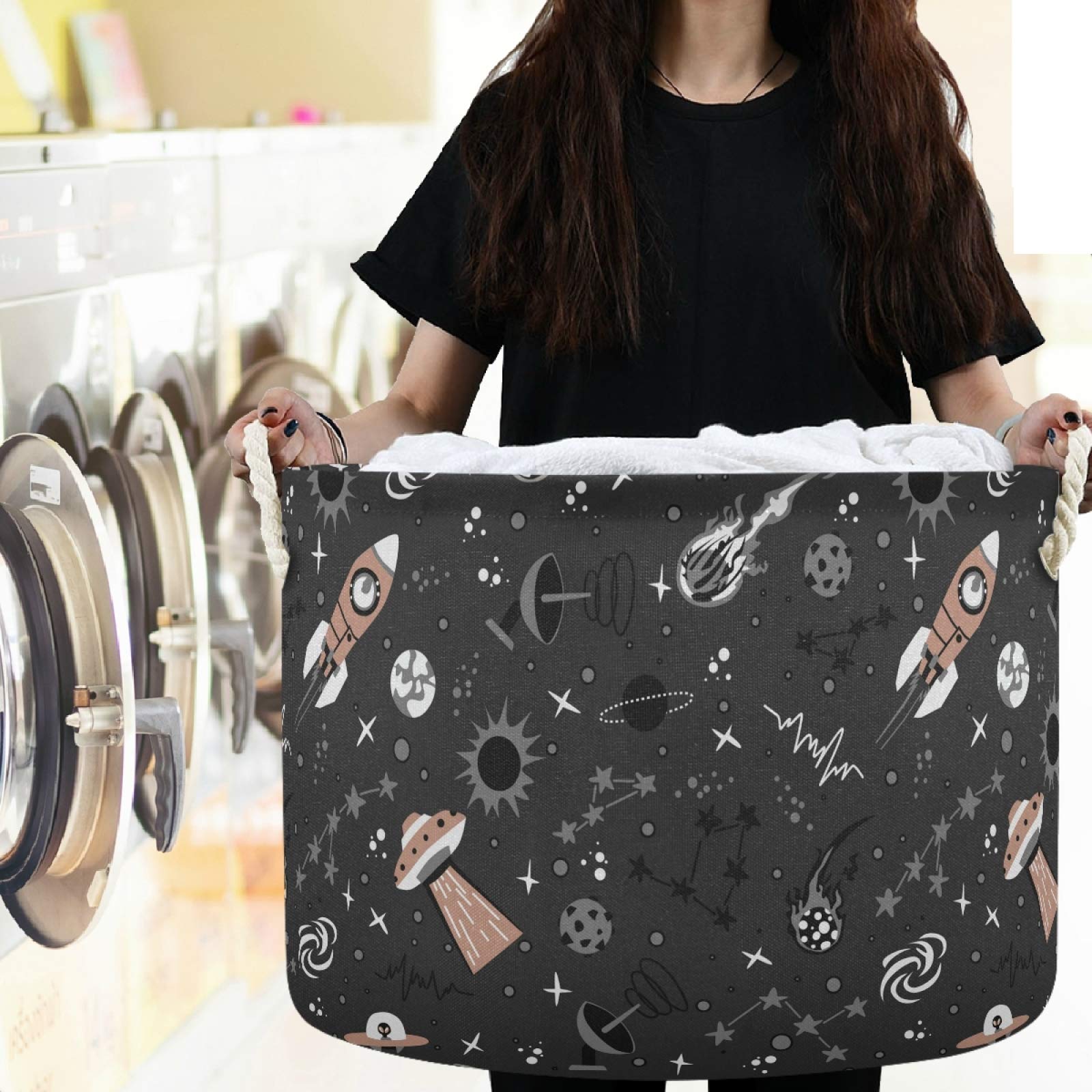 Visesunny baby and pet safe basket for kids toys and laundry