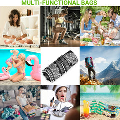 Visesunny large wet bag attaches to stroller for quick access.