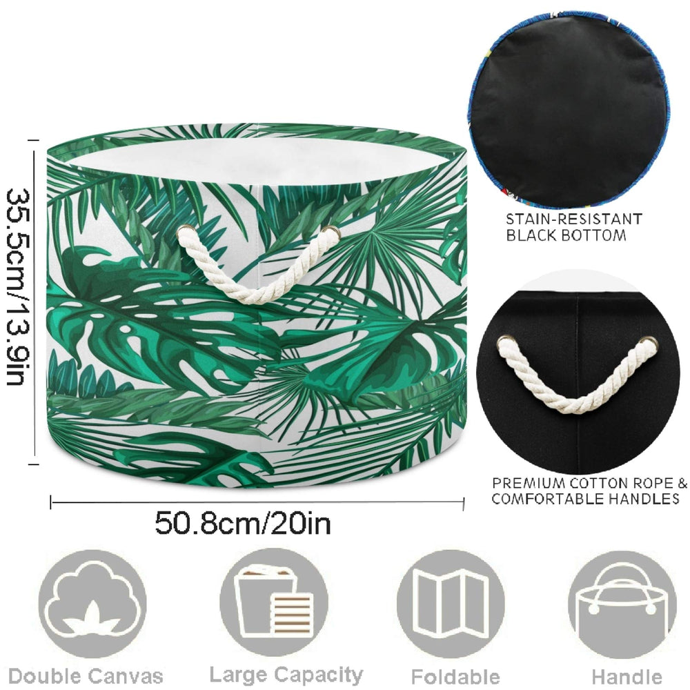 Visesunny canvas storage basket complements a modern living room.