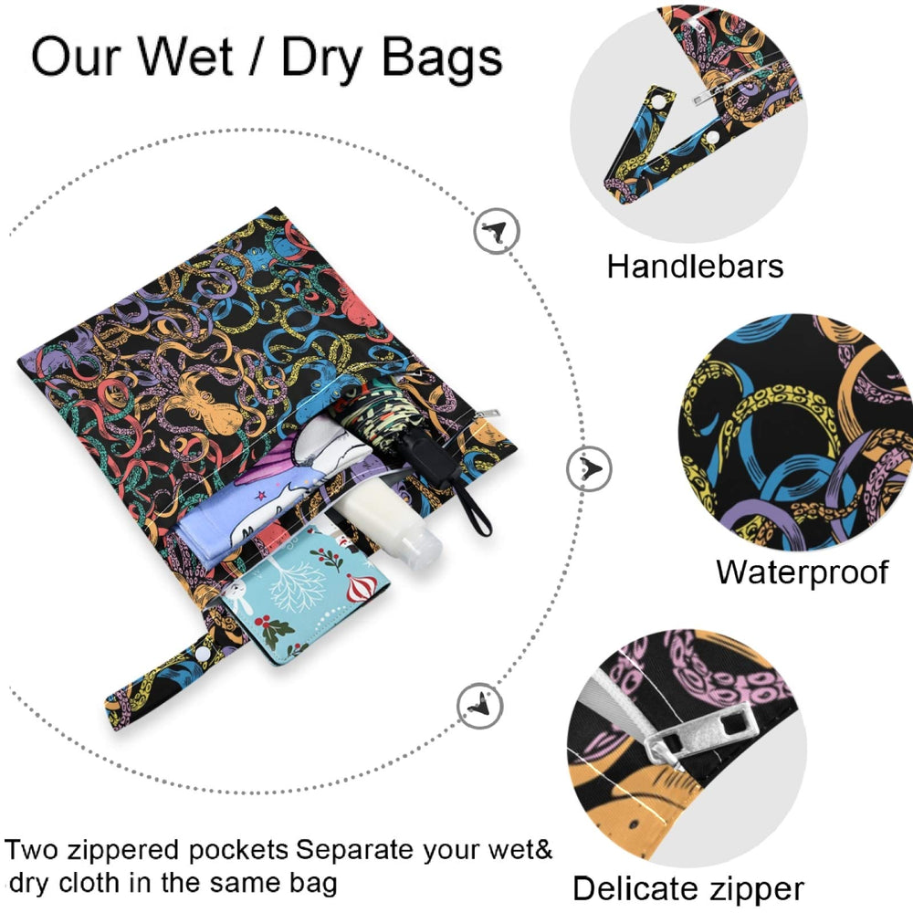 Visesunny small 22x15 cm bag with one pocket for toiletries or socks.
