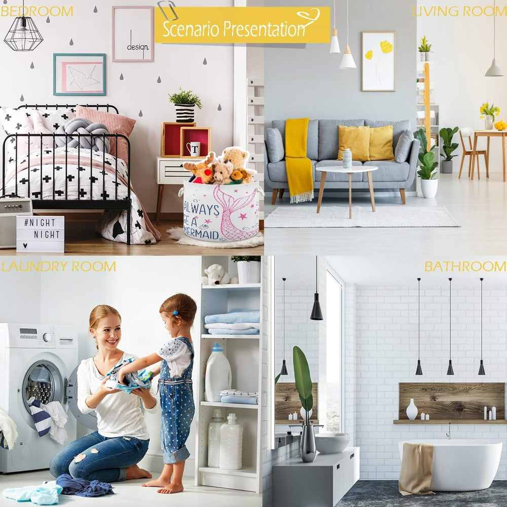 Visesunny Decorative Multi-Purpose Basket complements any room while staying practical