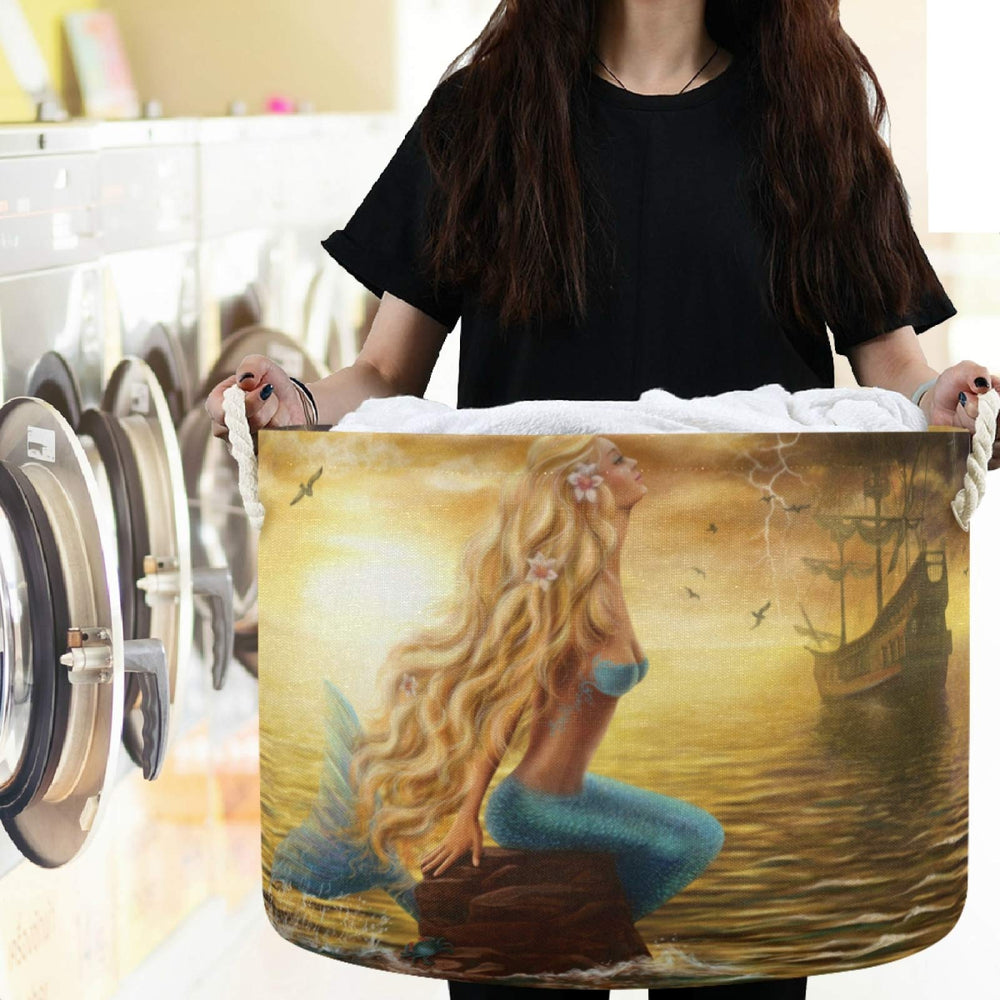 Visesunny decorative storage bin for nursery or bathroom decor.