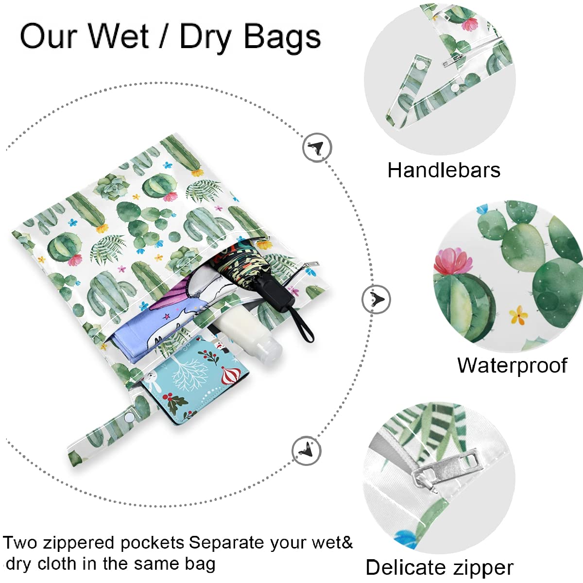 Visesunny double-zipper design seals leaks and odors effectively