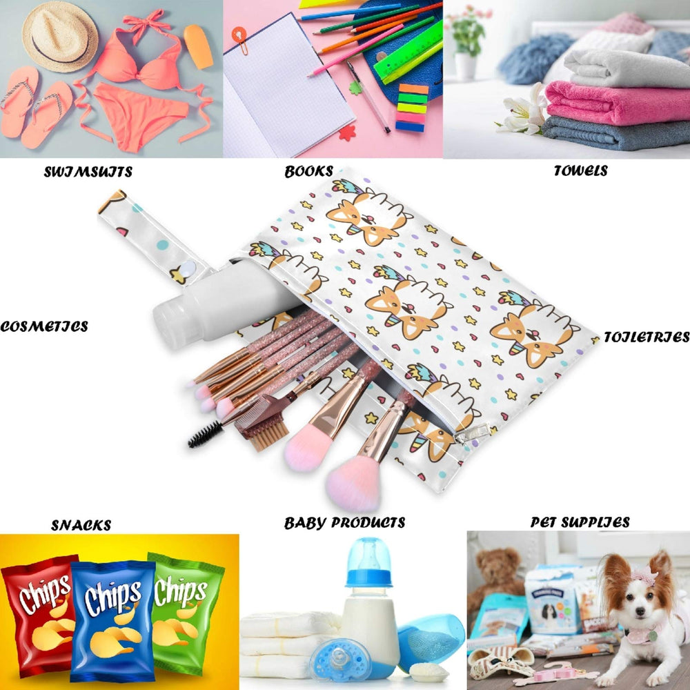 Visesunny large bag measures 30 by 36 cm and keeps multiple items organized.