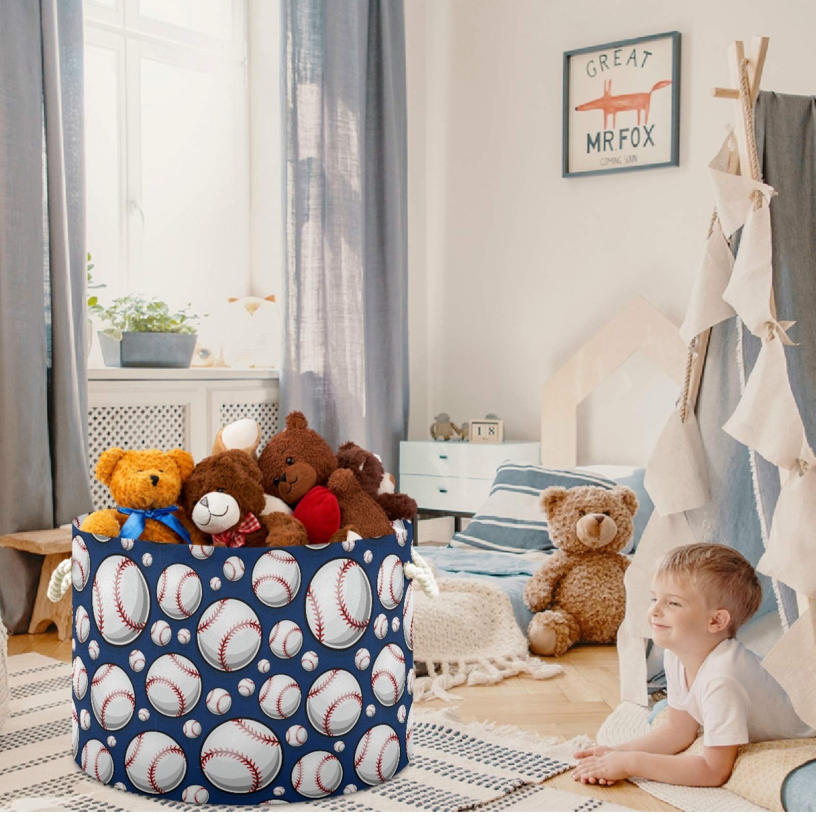 Visesunny large nursery basket blending decor with toy storage