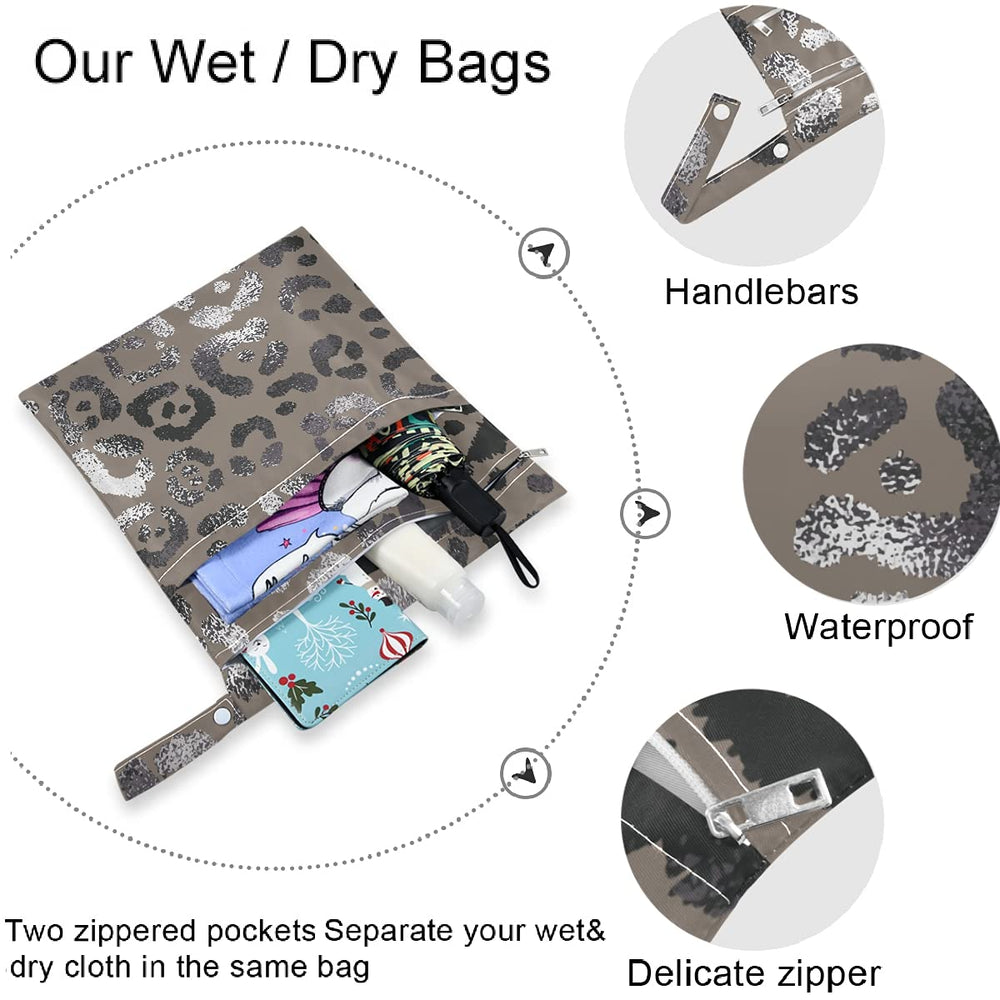 Visesunny leopard wet bag aids travel organization and on-the-go storage.