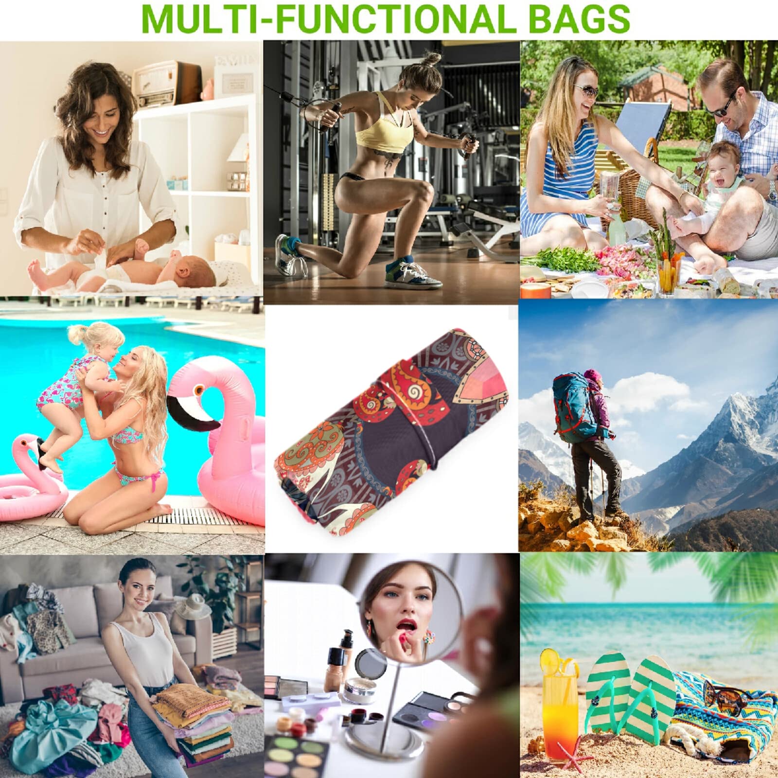 Visesunny Water-Resistant Polyester-TPU Wet Bag ensures easy cleanup and durable use.