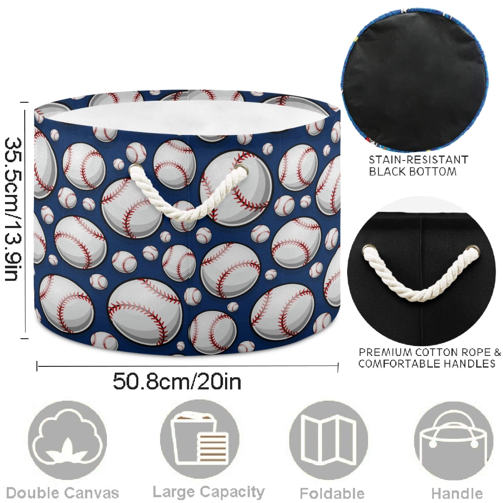 Visesunny basket featuring waterproof inner coating for damp spaces