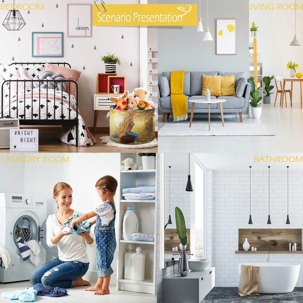 Visesunny waterproof inner liner boosts durability for laundry and toys.