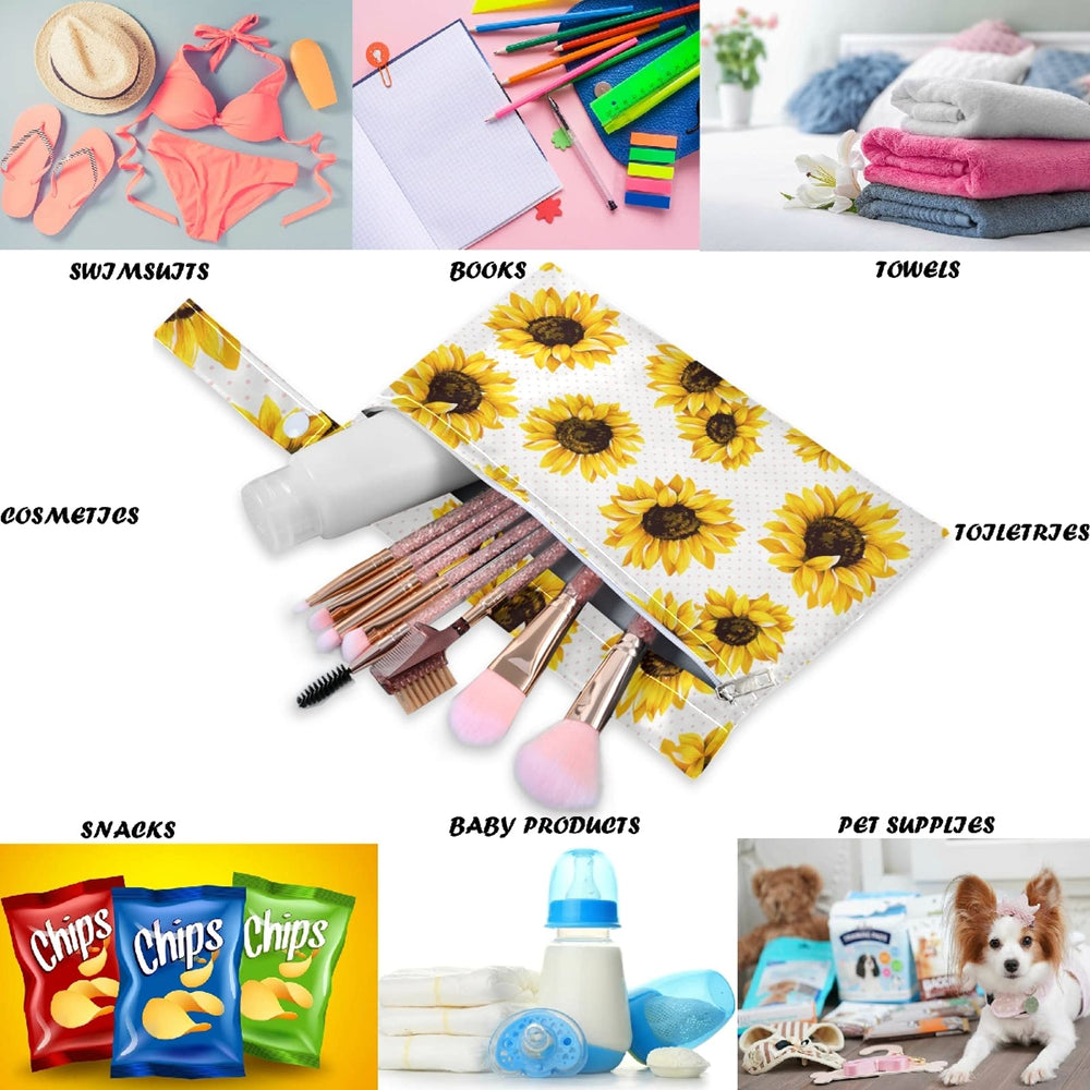 Visesunny 30x36 cm wet bag holds multiple cloth diapers and travel essentials.