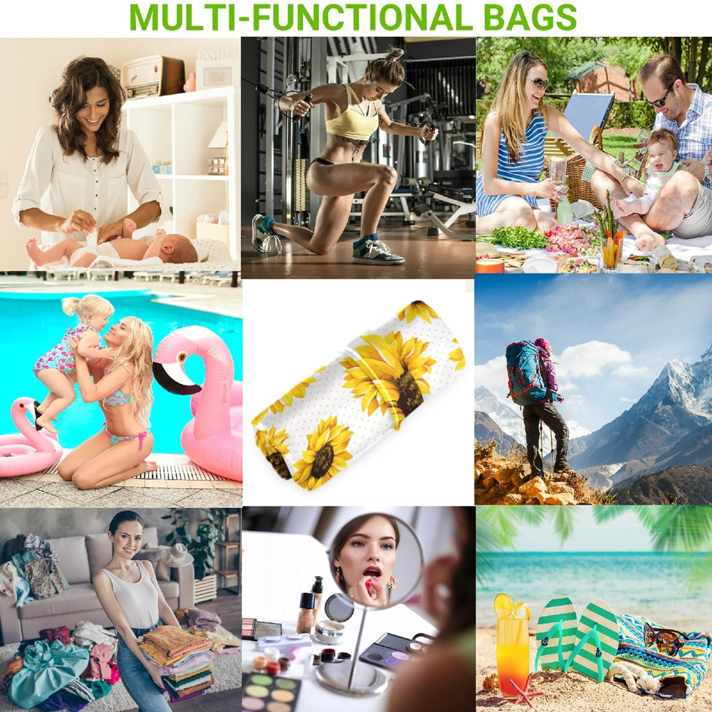 Visesunny 22x15 cm wet bag stores small items with a secure pocket.