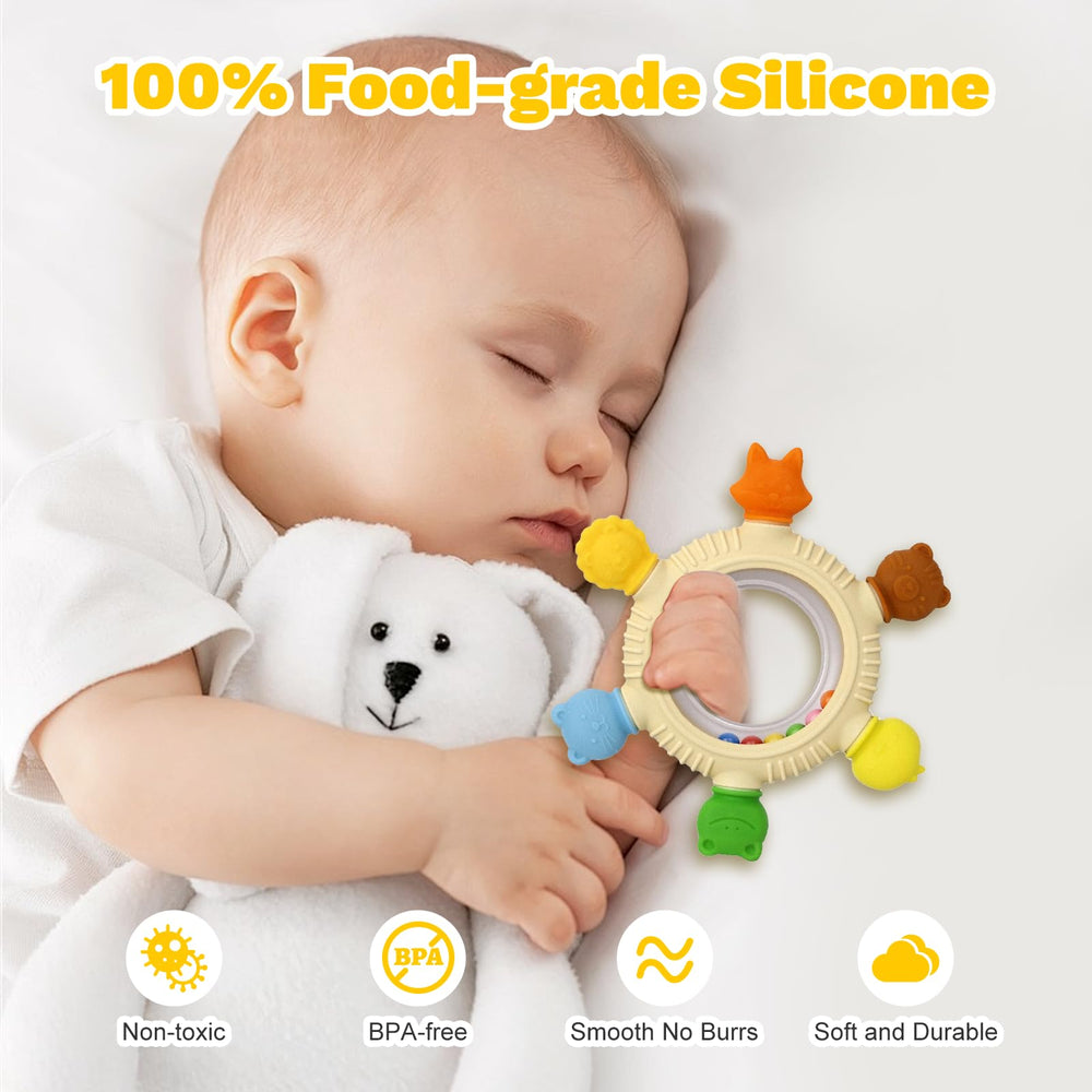 Easy-to-clean VISEWI teether with seamless design for busy parents.