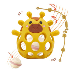 VISEWI baby teething ball with pacifier clip prevents drops and keeps toys within reach