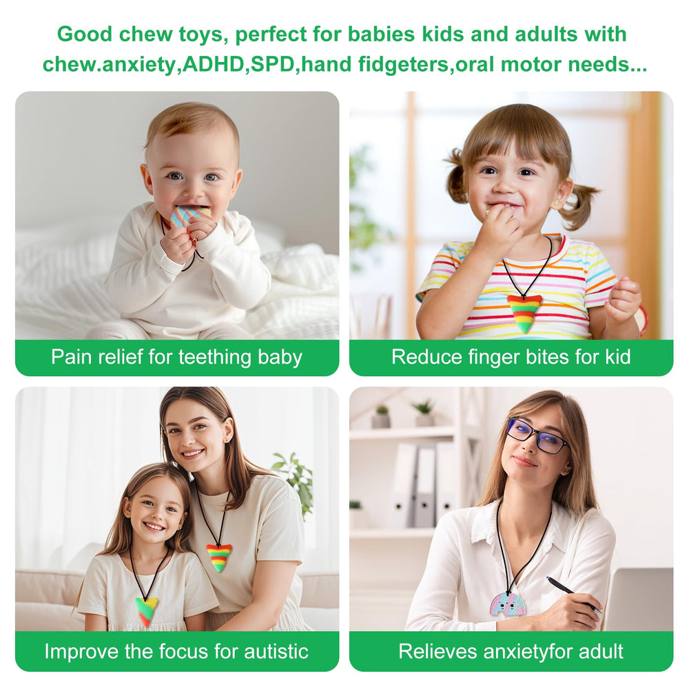 VISEWI classroom-ready chew necklace helps channel fidgeting into calm focus.