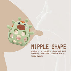 VISEWI teething ball with gentle rattle promotes early auditory exploration