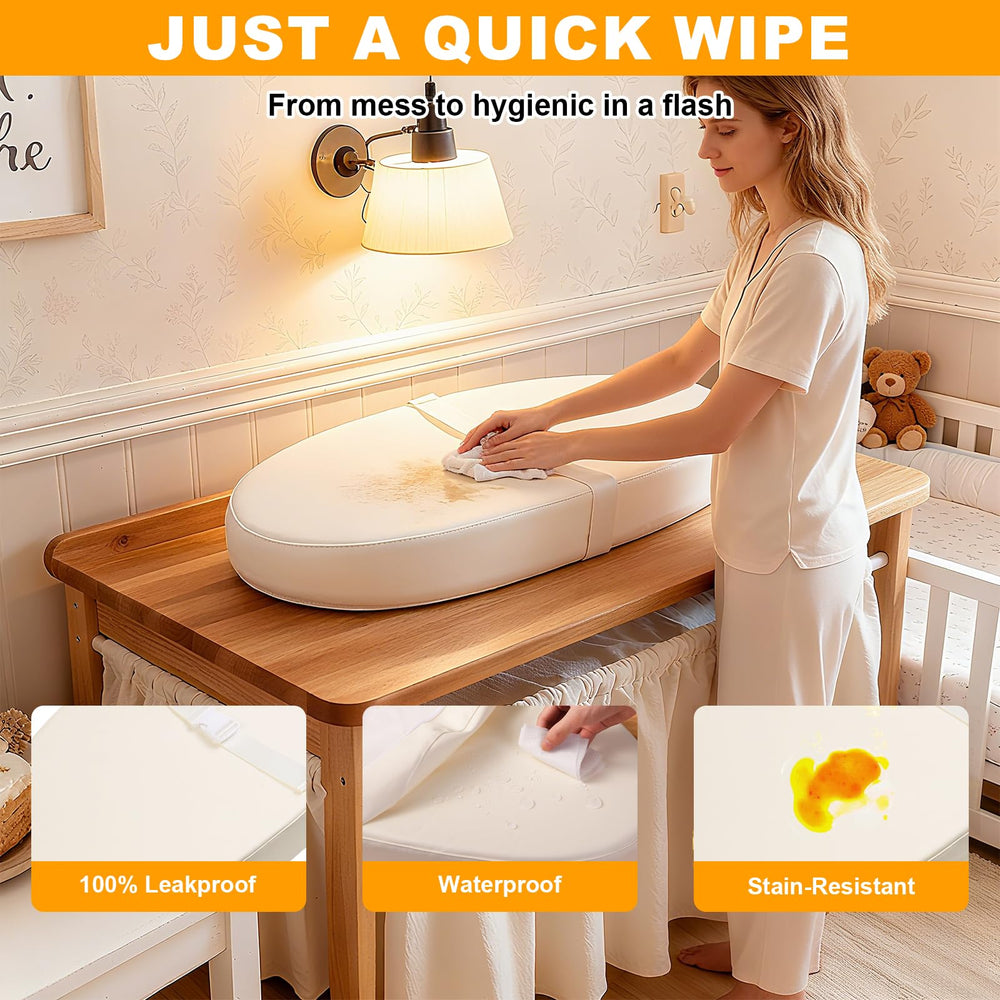 VISFAPAER contoured pad with high-density foam delivers gentle support for babies