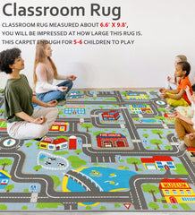 VSIWB playmat with non-slip back keeps the rug steady during play.
