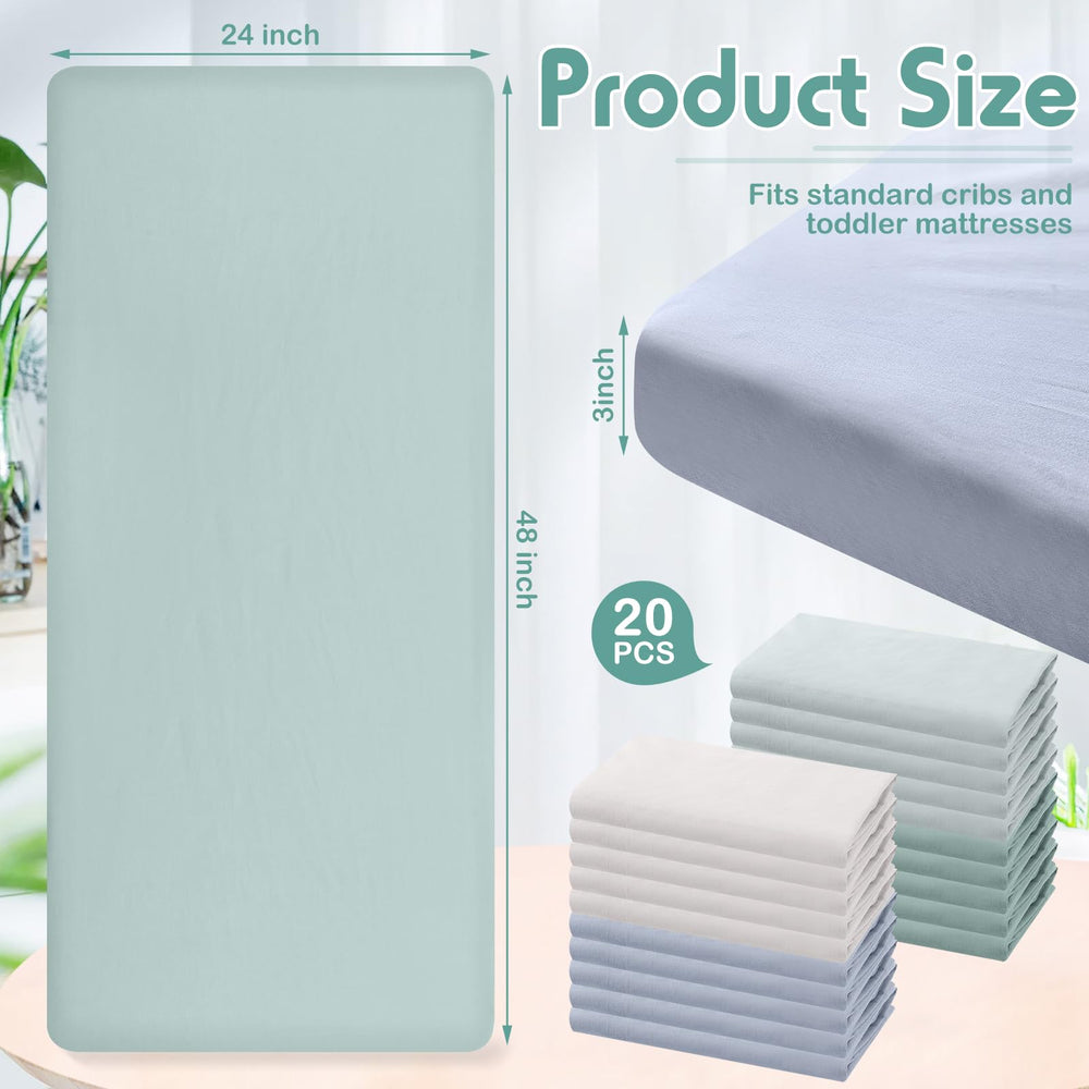 VitalCozy 24x48-inch crib sheets fitted around standard mats