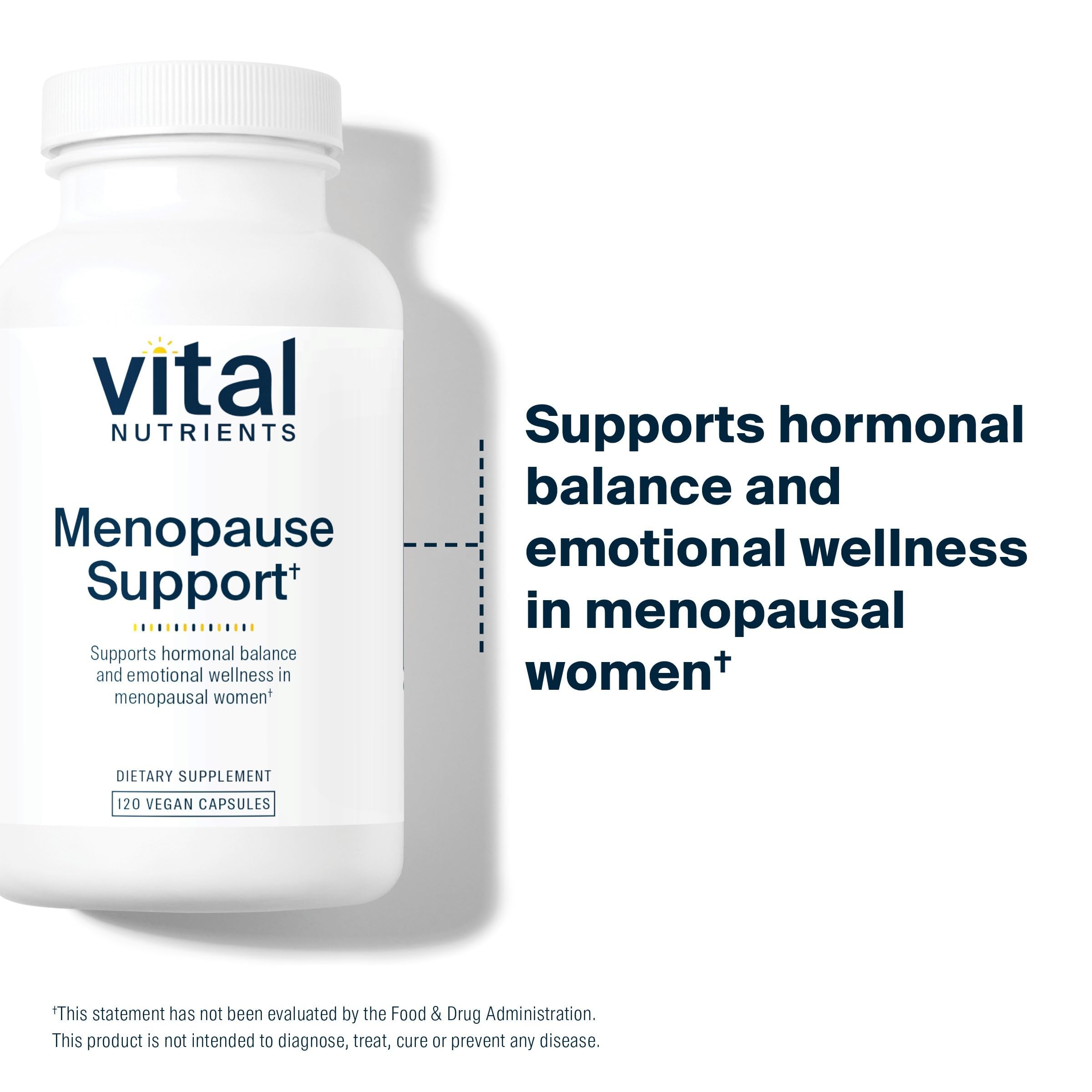 Vital Nutrients Menopause Support vegan capsules ready for daily use
