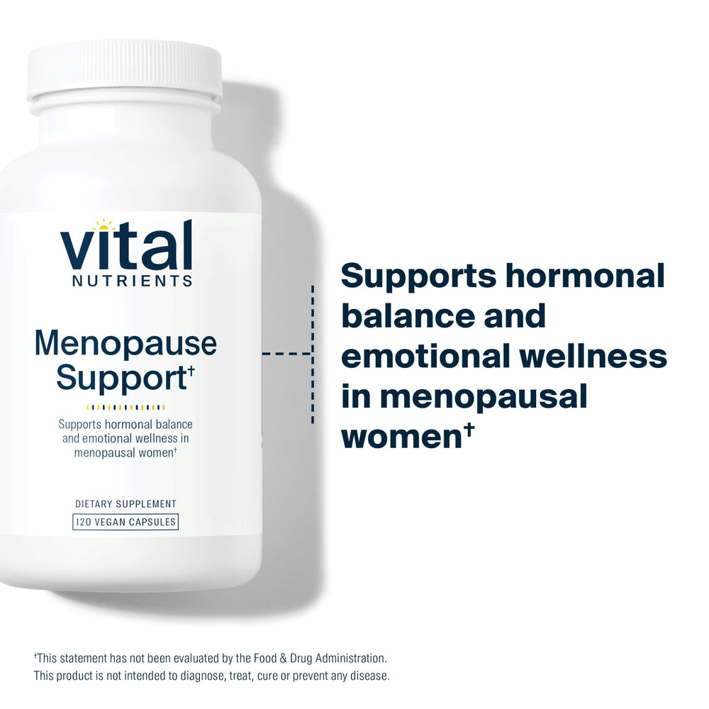 Vital Nutrients Menopause Support vegan capsules ready for daily use