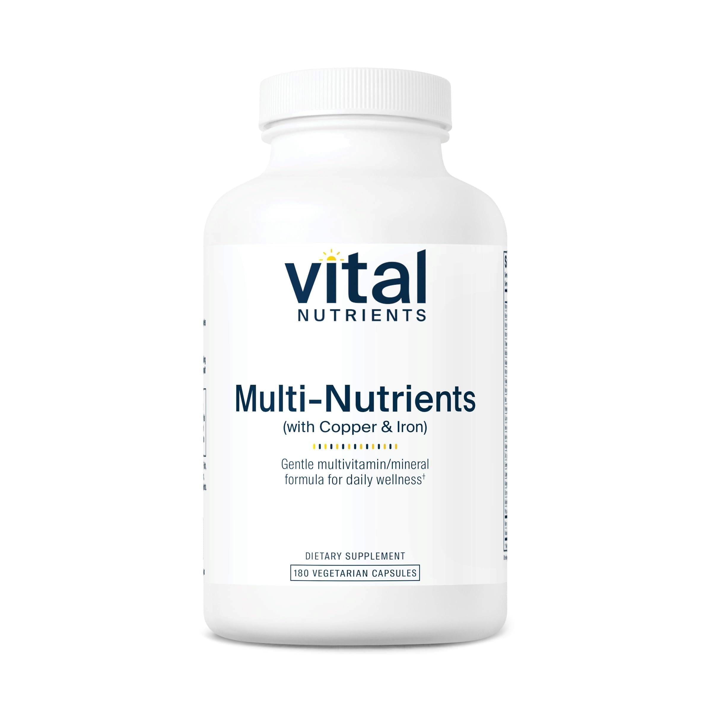 Vital Nutrients Multi-Nutrients 4 bottle front view supports daily wellness with a comprehensive vitamin blend