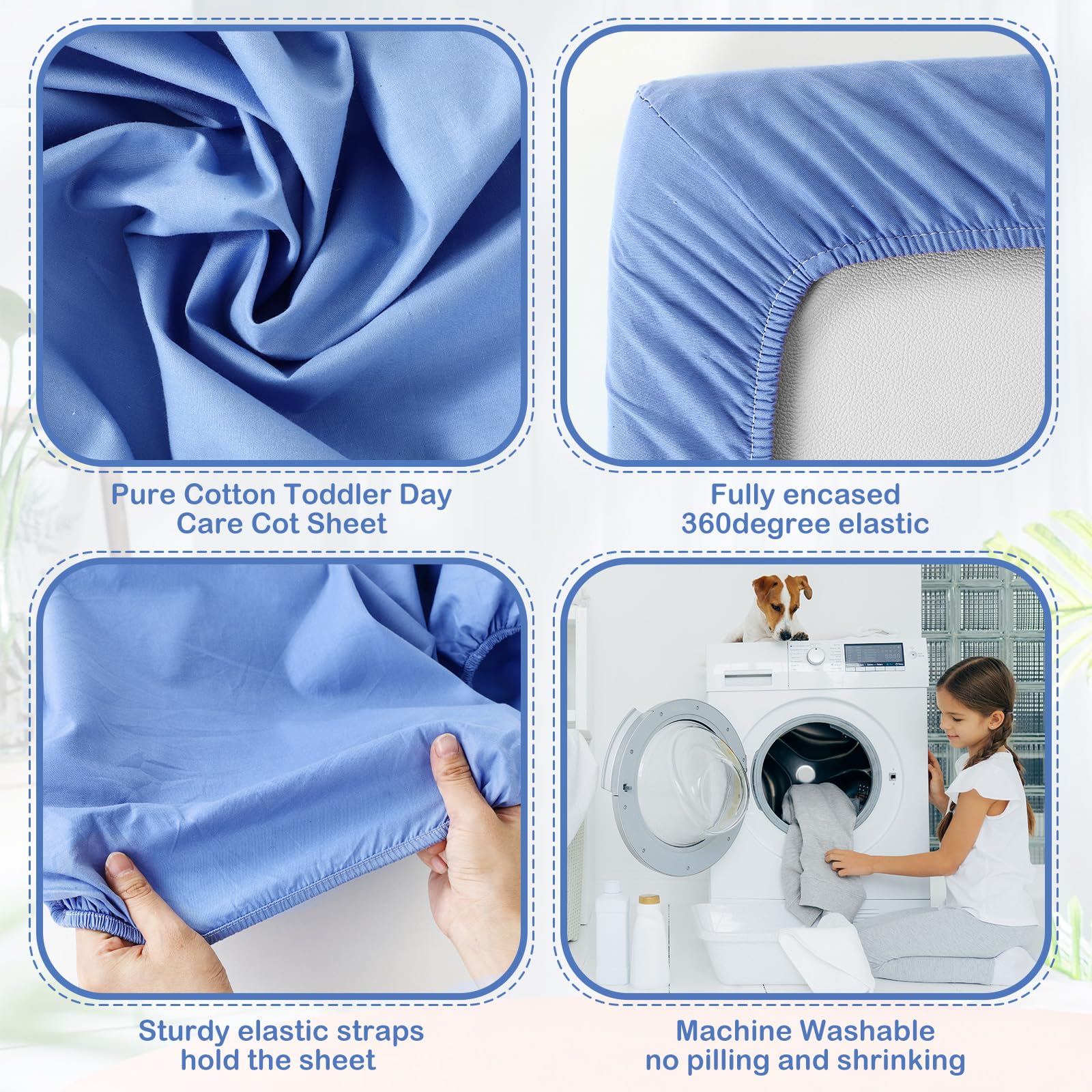 VitalCozy 24x48-3-inch crib sheets fit standard nap mats.