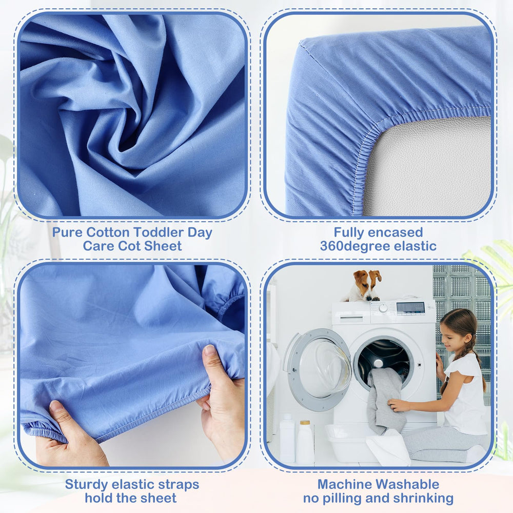 VitalCozy 24x48-3-inch crib sheets fit standard nap mats.