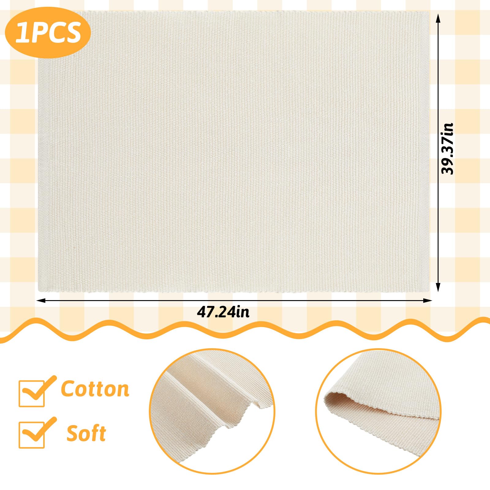VitalCozy cotton working rug showing breathable material and easy cleaning