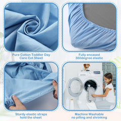 VitalCozy fitted sheet for standard crib, 24 x 48 inches, easy to adjust.